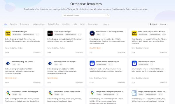 Octoparse Templates