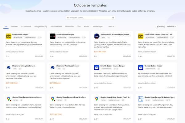 Octoparse Templates