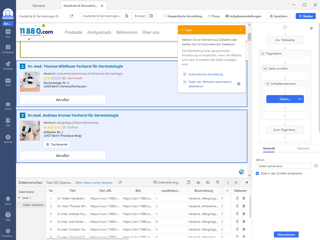 Workflow erstellen und ändern