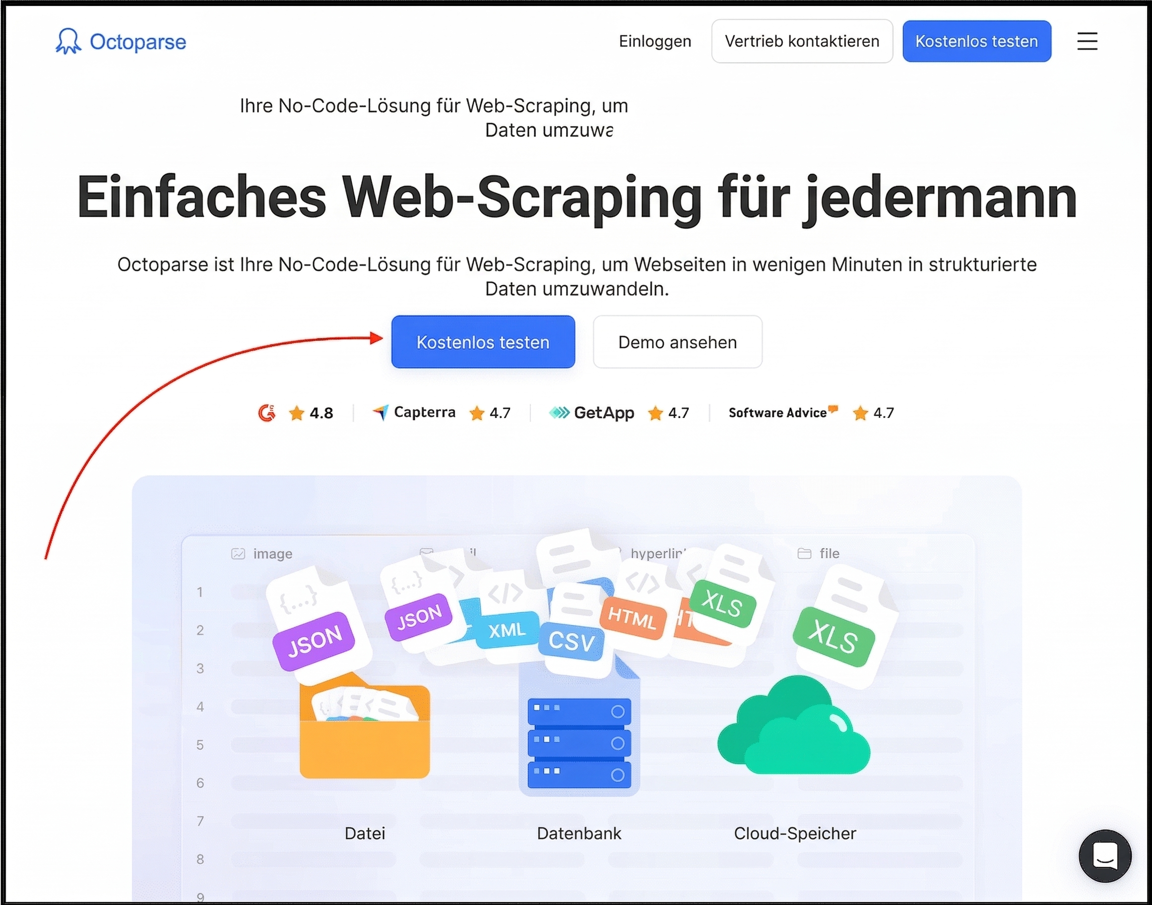 Octoparse für automatisierte Datenerfassung ausprobieren