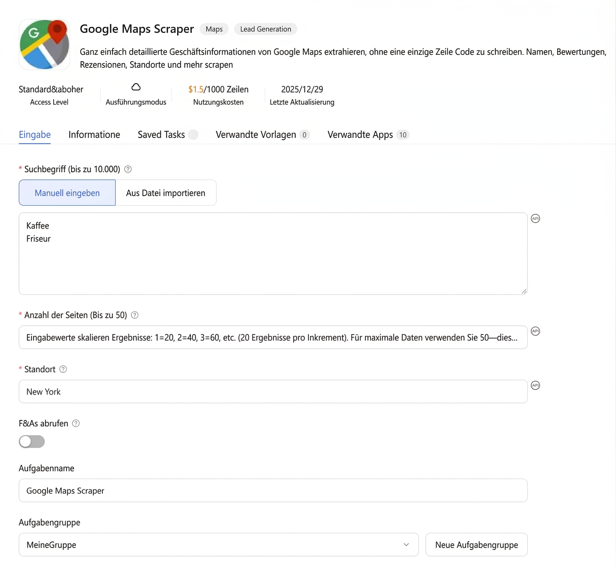 Google Maps Advanced Scraper