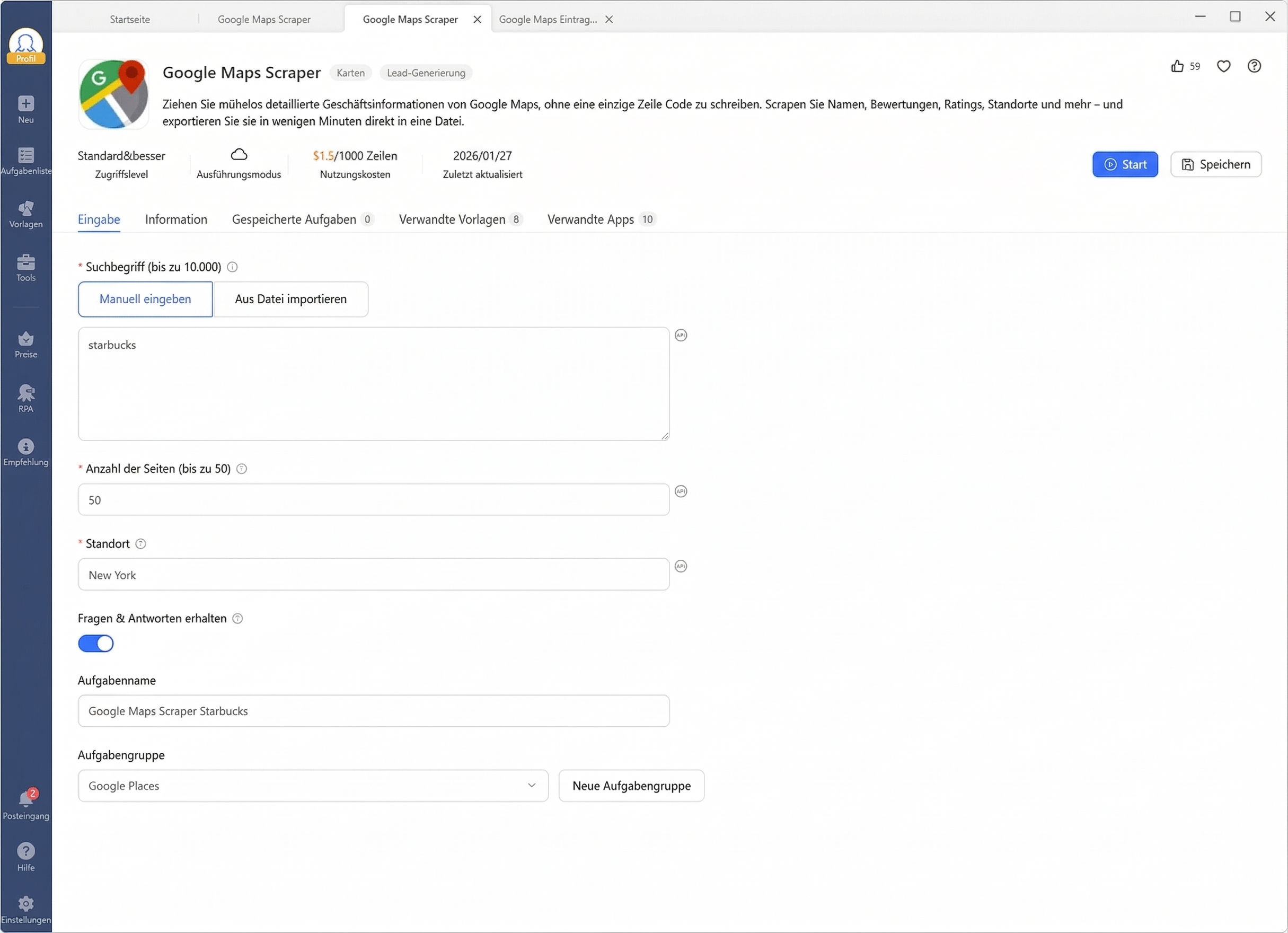 Google Maps Advanced Scraper