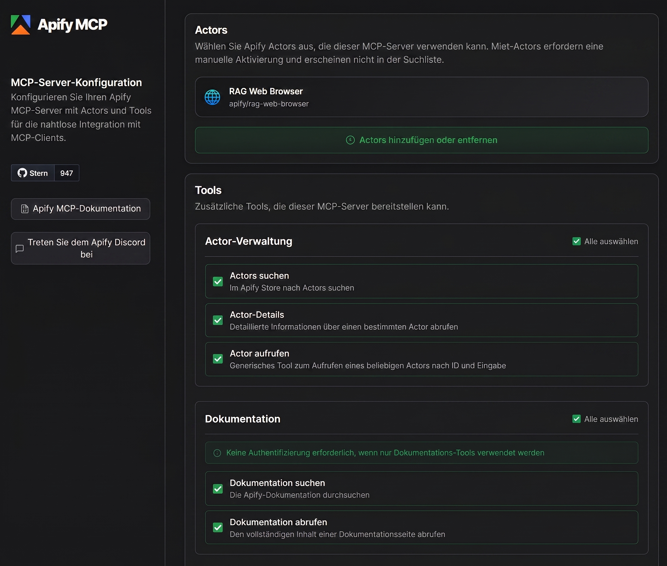 Apify MCP Integration