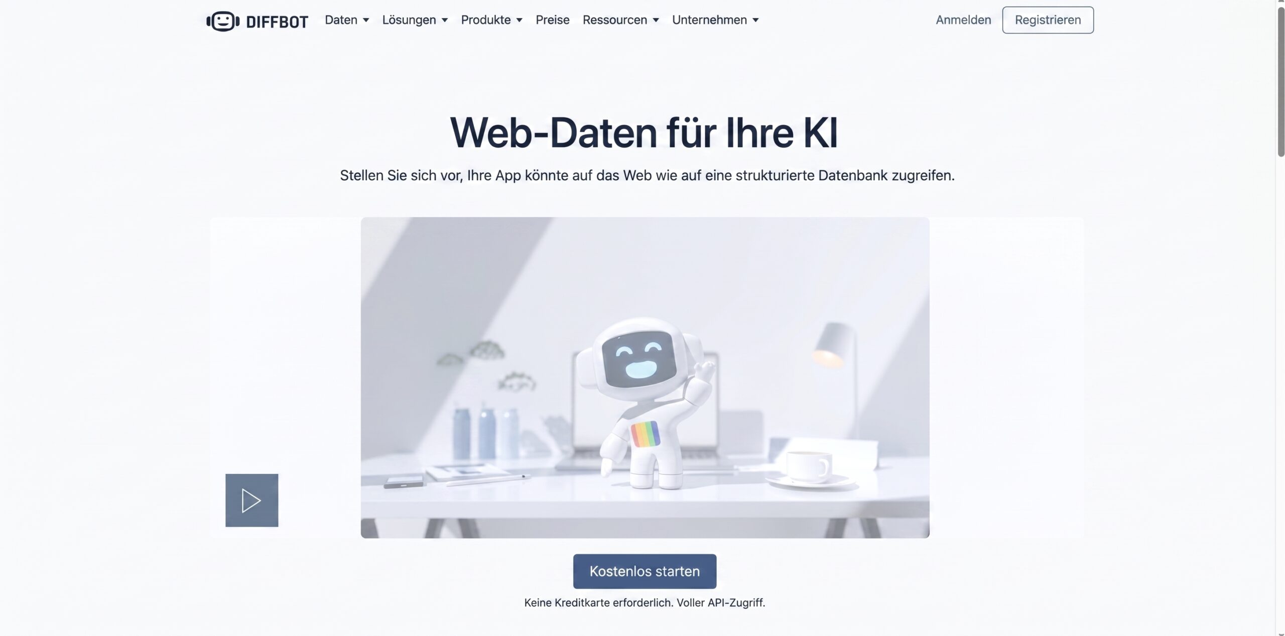 Diffbot KI Datenextraktion