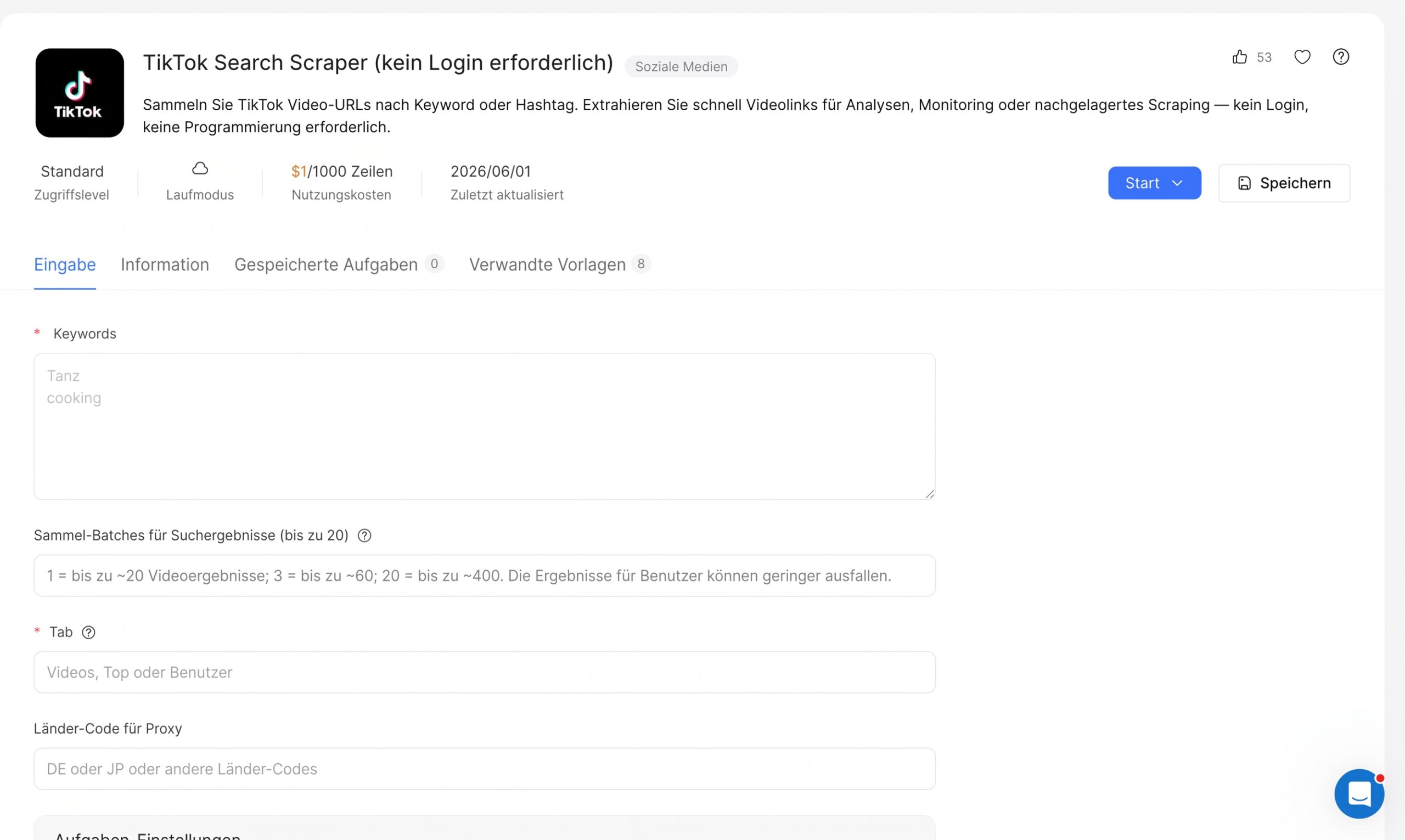 TikTok Search Scraper Tool