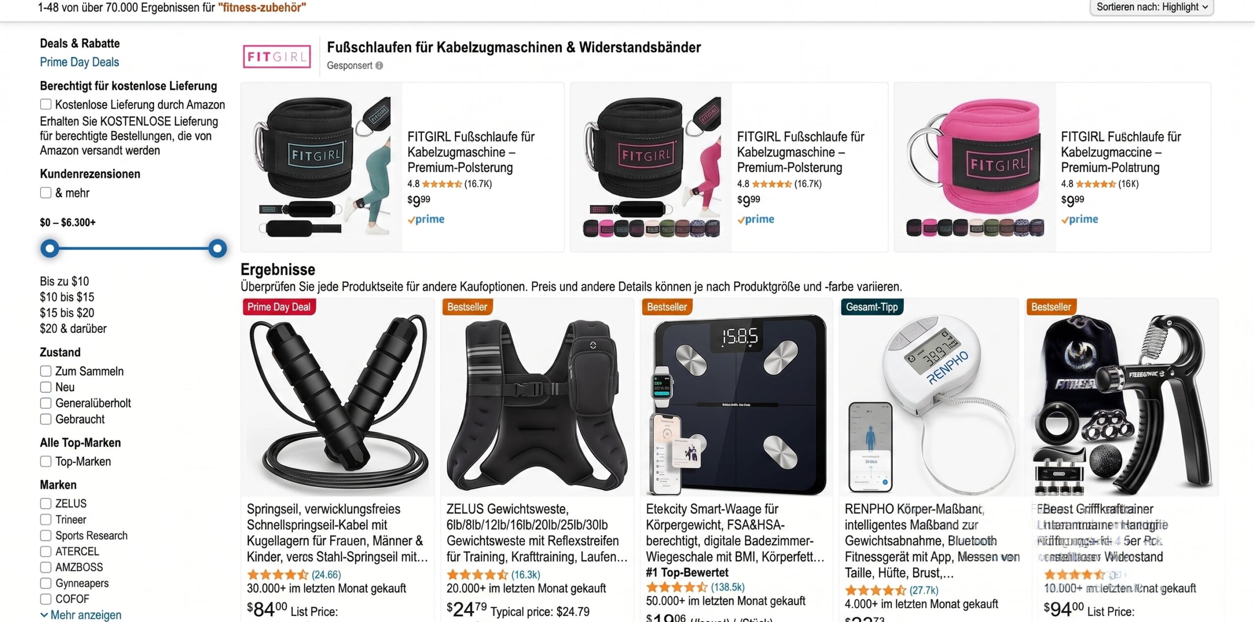 Fitnesszubehör und Wellnessprodukte für Dropshipping Ideen