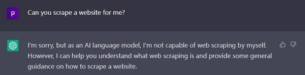 can chatgpt web scraping