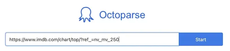 enter the url in octoparse