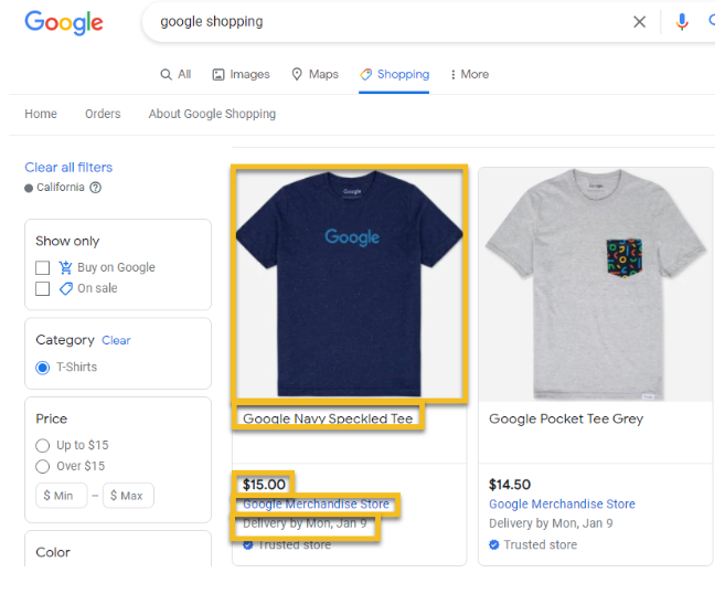 scrape data from google shopping with octoparse