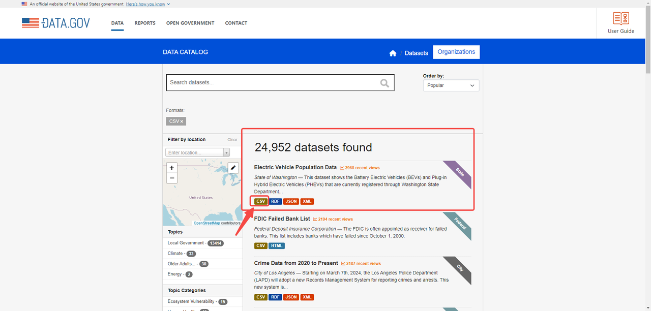 get the CSV file for your IMPORTDATA in google sheets.