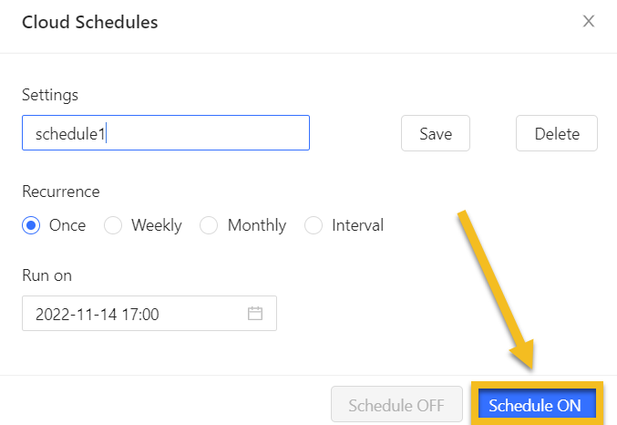 schedule data scraping on cloud