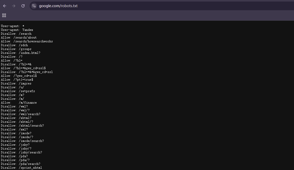 what is allowed for bot accessing on google