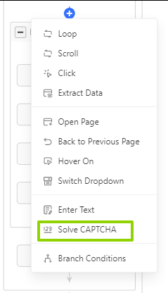 add solve captcha step in octoparse workflow