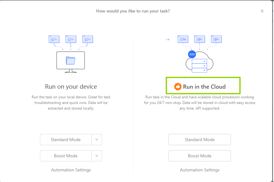 octoparse cloud-based scraping