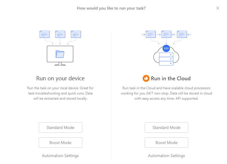 cloud web scraping on Octoparse