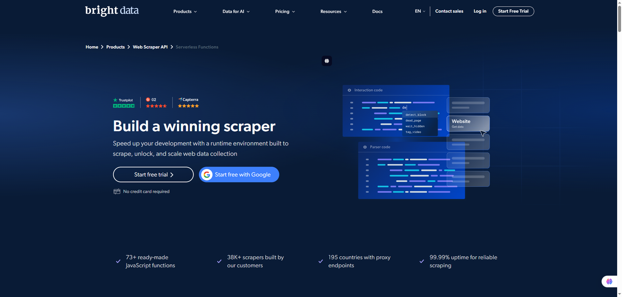 brightdata web scraper ide