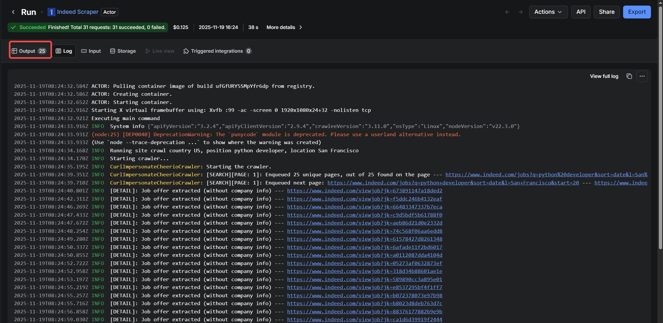 apify indeed scraper 