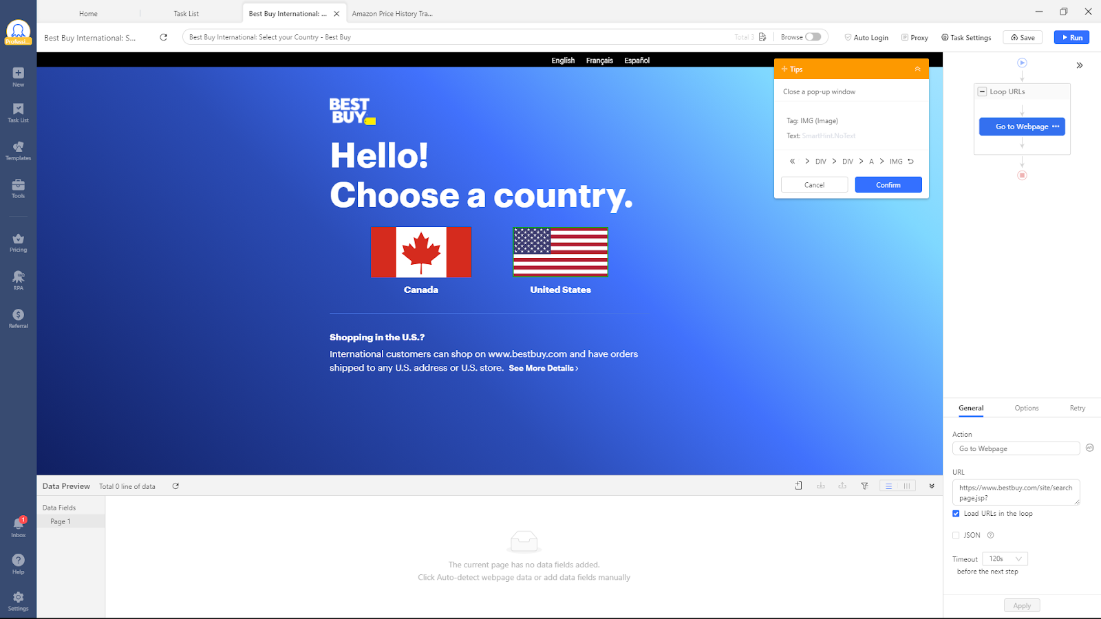 octoparse can also be used for bestbuy price history tracker