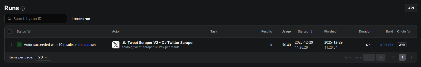 which is the fastest twitter web scraper option? Octoparse or Apify