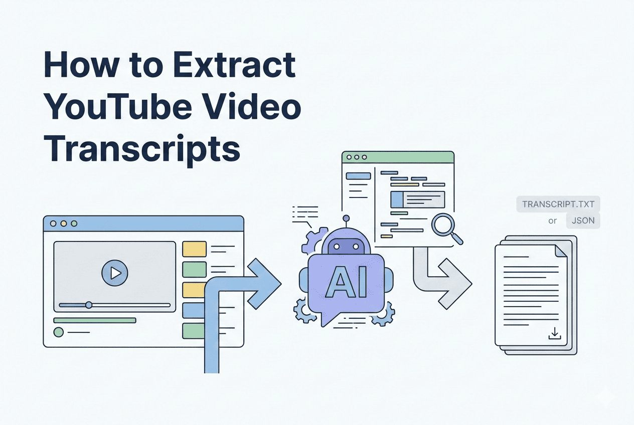 how to extract youtube video transcripts using octoparse