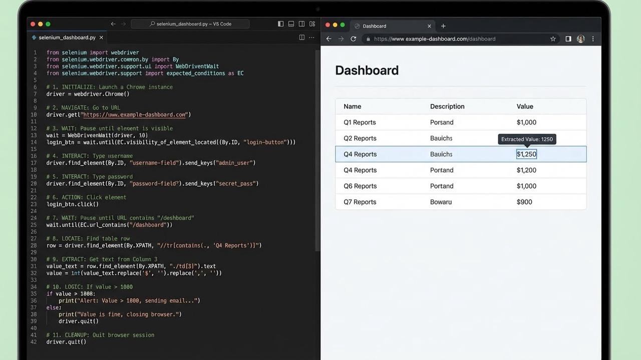 selenium browser automation