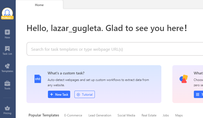 custom scraping workflows in octoparse