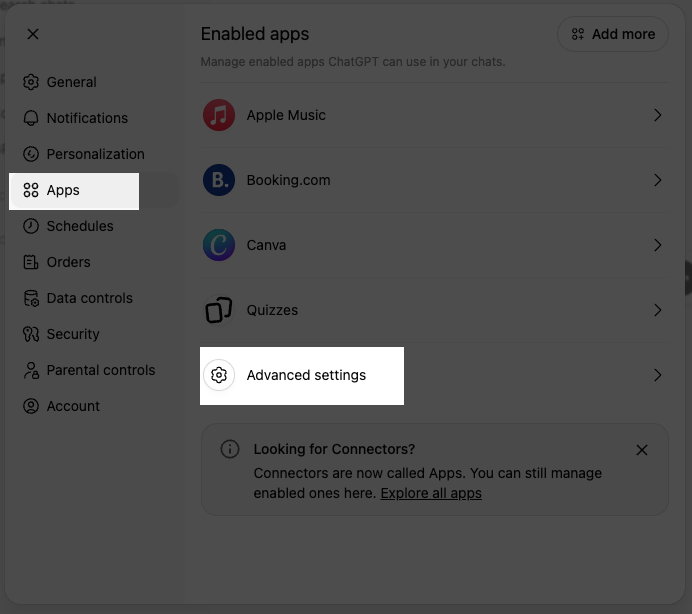 navigate to chatgpt apps