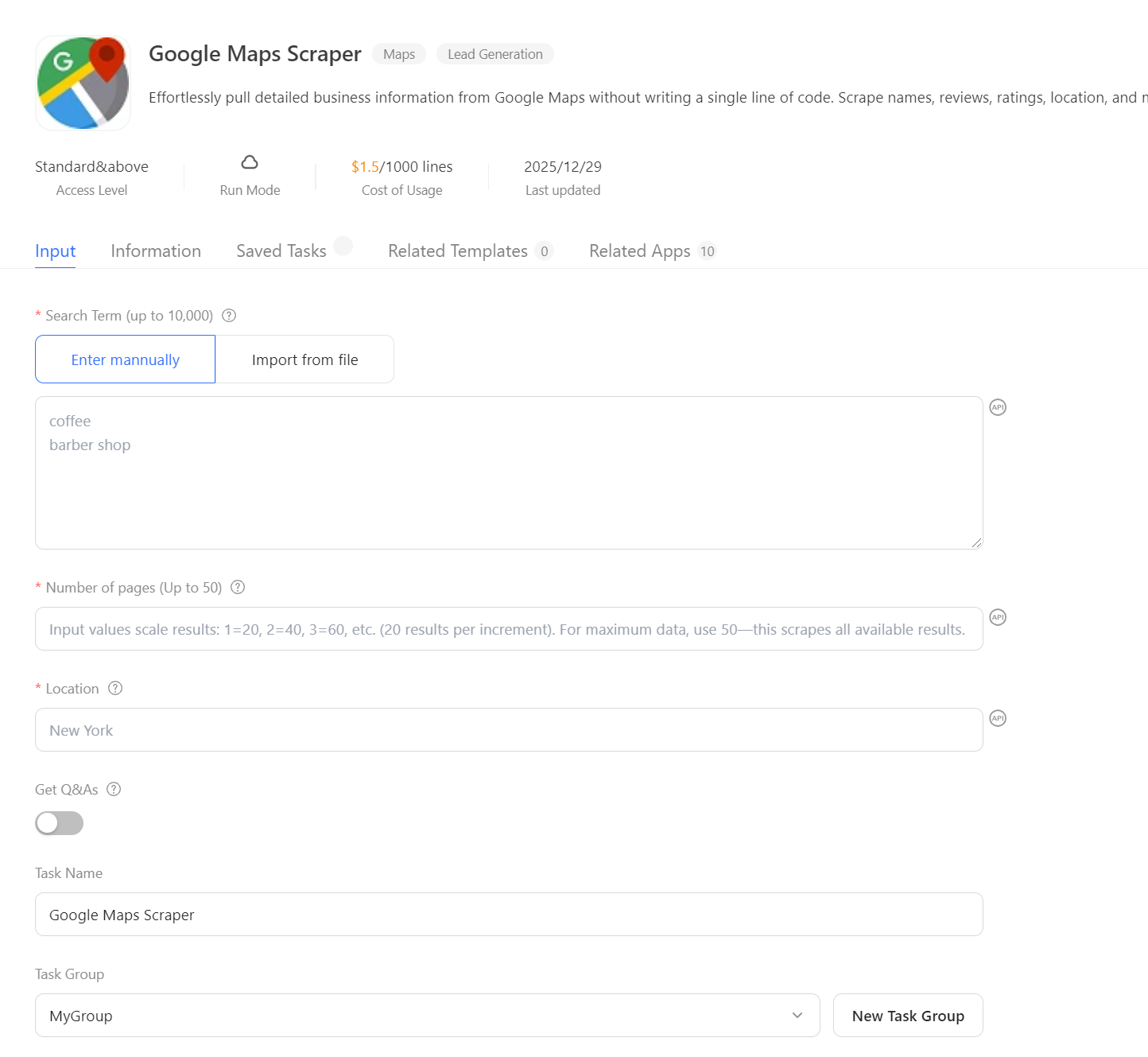 google maps advanced scraper