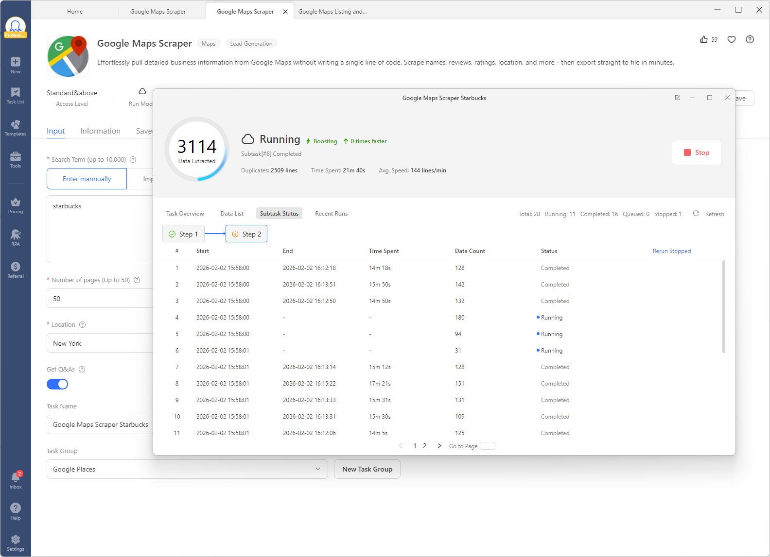 google maps advanced scraper