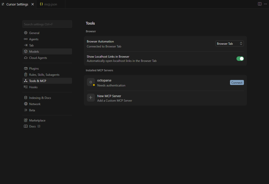 Cursor AI and Octoparse MCP