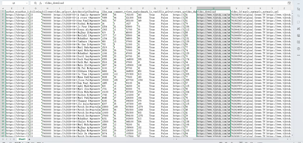 download video urls with octoparse