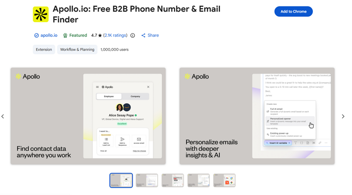 install apollo chrome extension