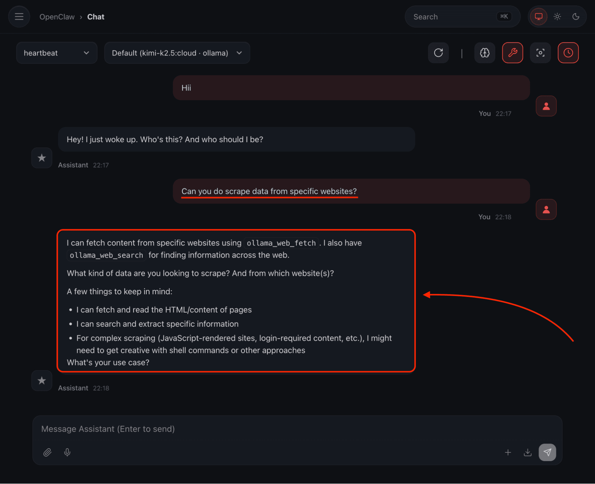 scrape data using openclaw
