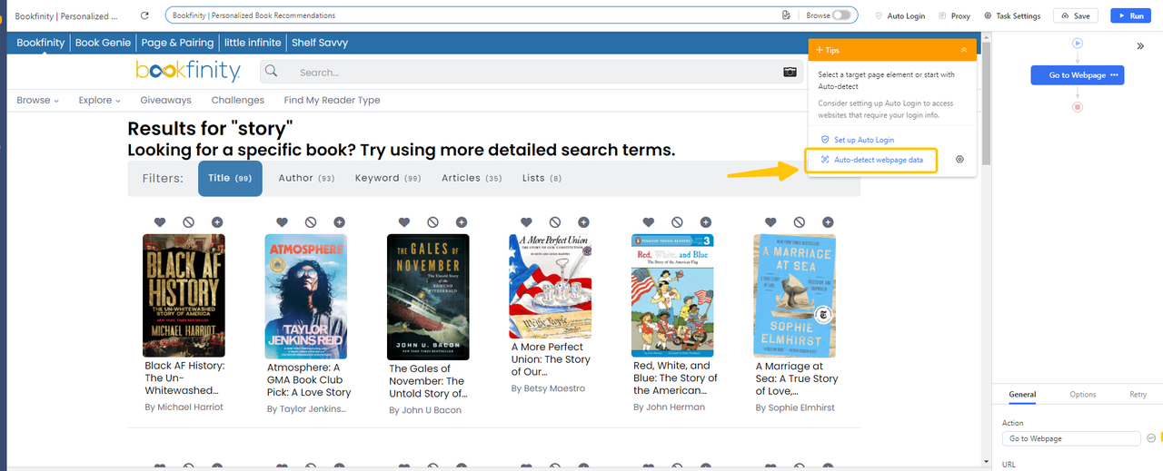 load more button setup in octoparse