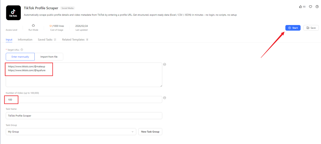 scaling to full profile data with octoparse