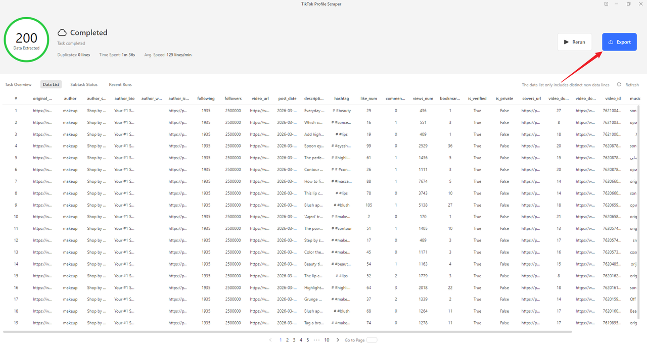 scaling to full profile data with octoparse