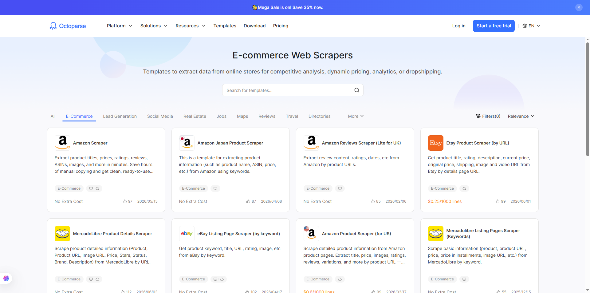 Ecommerce templates