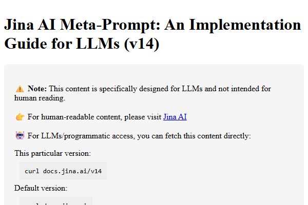 Jina AI documentation website
