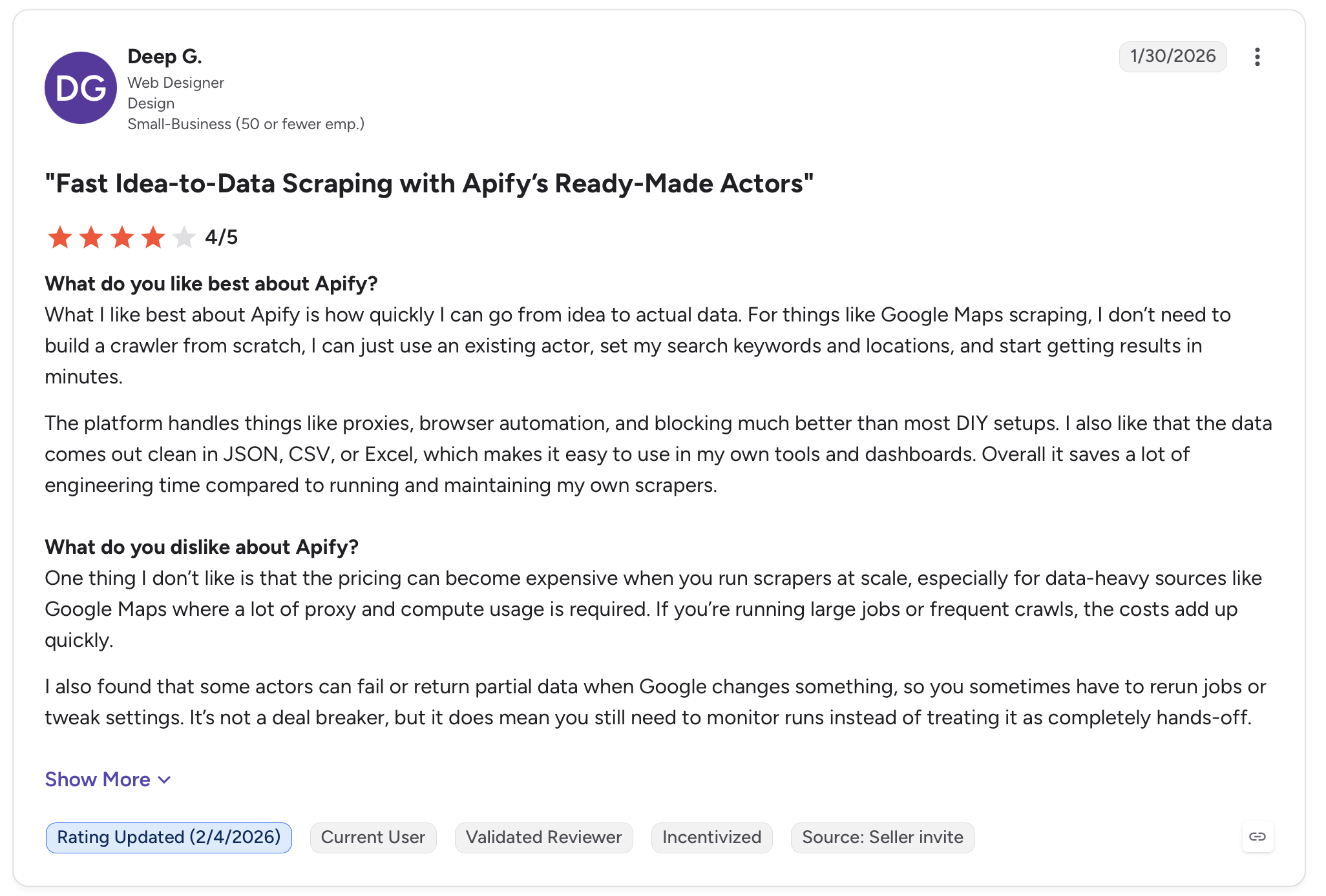 Apify review