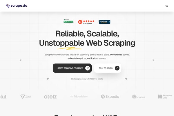 Scrape.do official homepage, captured October 7, 2026