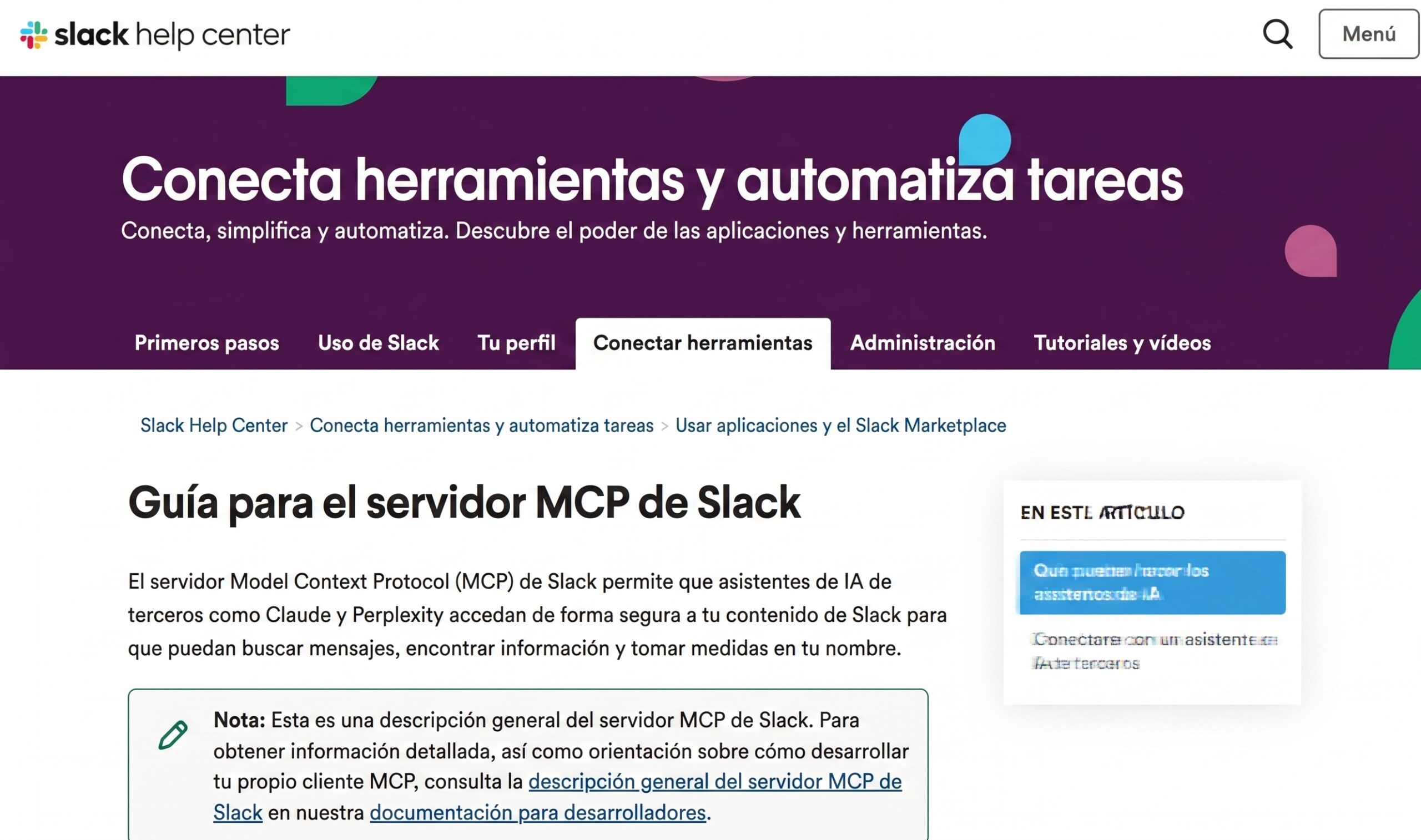 Slack MCP para resumir mensajes de equipo