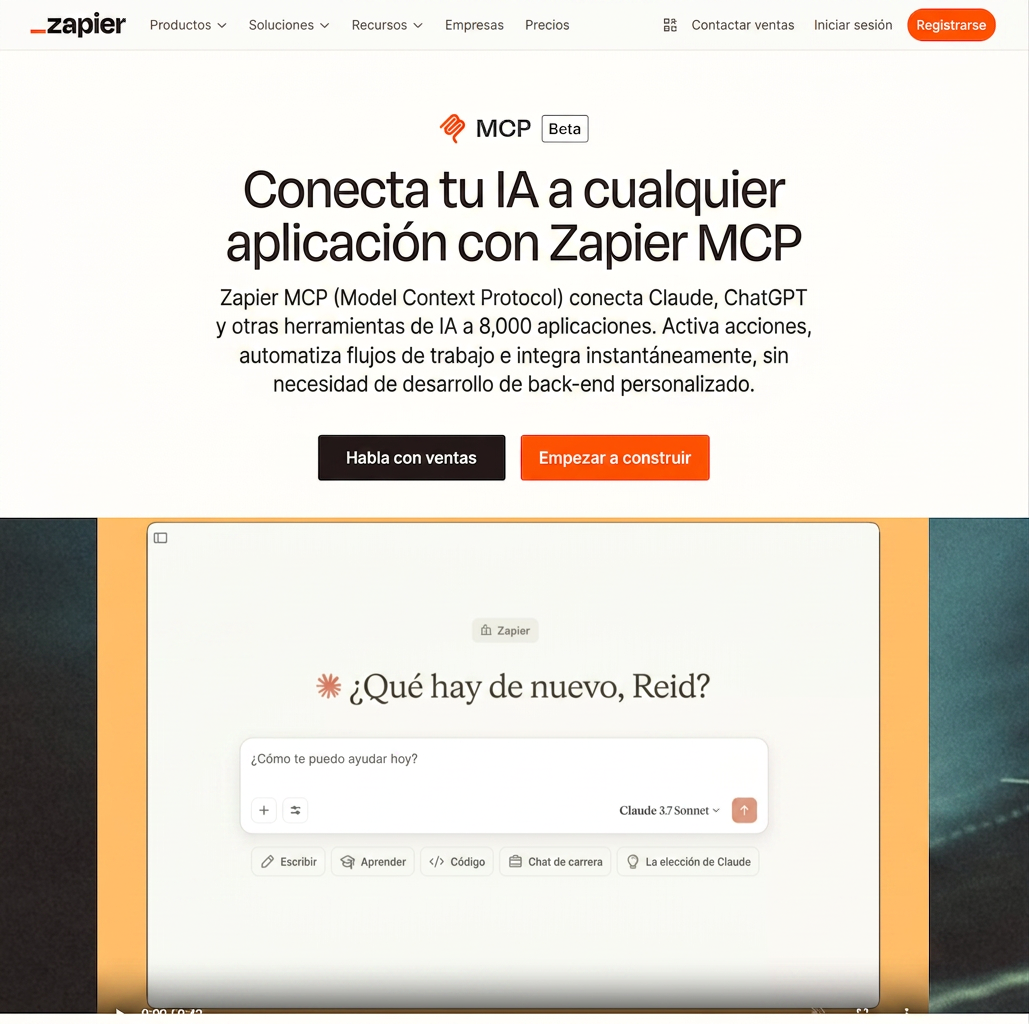 Zapier MCP para automatizar flujos de trabajo
