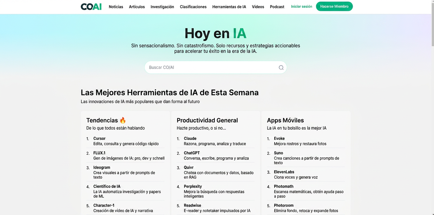 Interfaz de extracción de la herramienta de web scraping