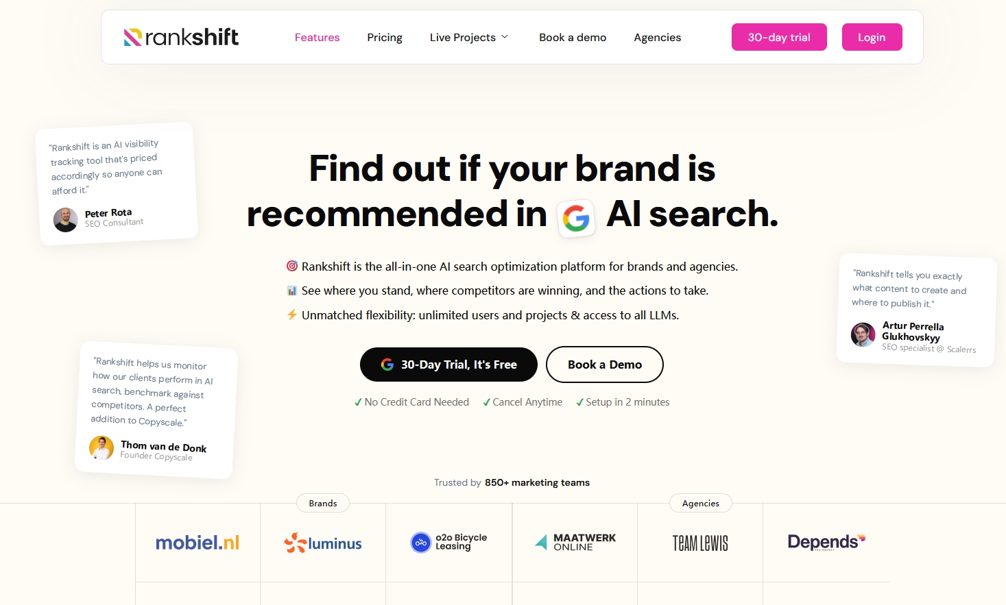 La interfaz de Rankshift