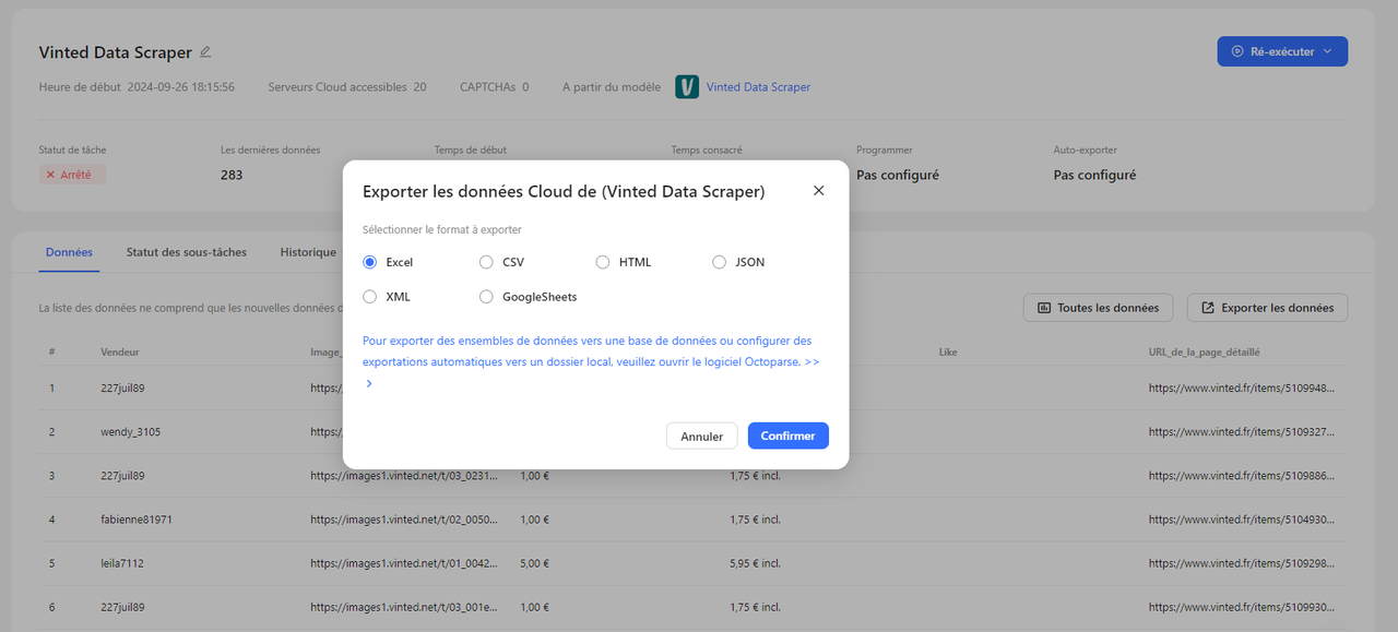 vinted data scraper