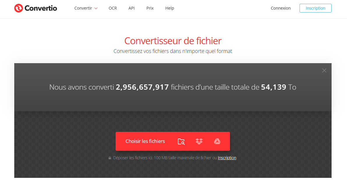 Convertio- convertisseur PDF en CSV