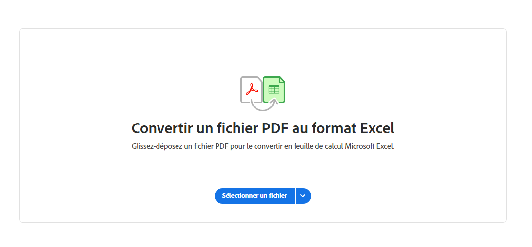 convertisseur PDF en Excel