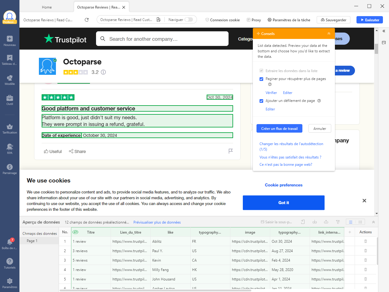 trustpilot scraper