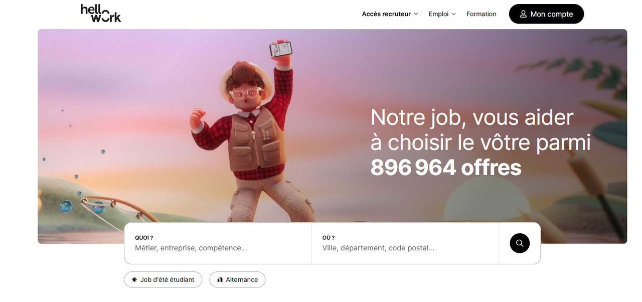 Liste de site scraping en 2025 de hellowork.com