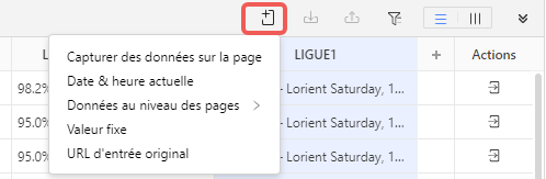 Ajouter les champs de données dans Octoparse